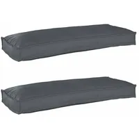 VidaXL Palettenkissen für Bank 2 Stück Anthrazit 100x40x8 cm