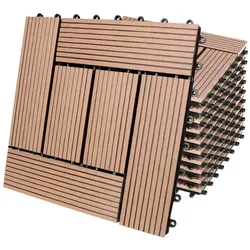 Casaria WPC Fliesen 11x Mosaik Terrakotta