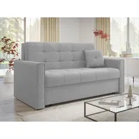 MIRJAN24 Schlafsofa Viva Lux III, mit Schlaffunktion und Bettkasten, 3 Sitzer, inkl. Kissen grau