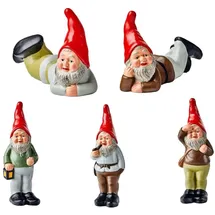 HEISSNER Original Gartenzwerg-Serie 'Die Waldmänner, Serie 5 Zwerge
