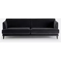 Sofa Monza, 3-, 4- Oder 5-sitzer, Samt Schwarz 3-Sitzer
