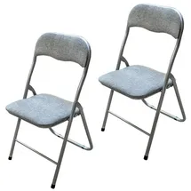 Hti-Living Klappstuhl 2er Set Dima Fabric Grau