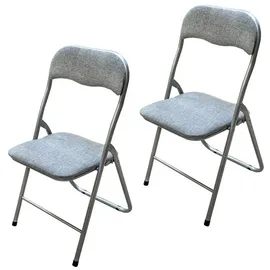 Hti-Living Klappstuhl 2er Set Dima Fabric Grau