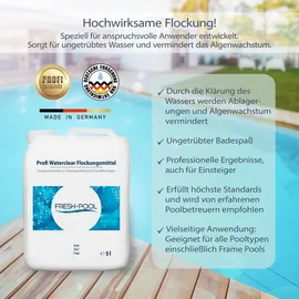 fresh-pool Profi Waterclear Flockungsmittel 5 l