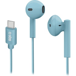 SBS Studio Mix 65c Semi-In-Ear-Kopfhörer mit USB-C-Anschluss hellblau (Kabelgebunden, Kabellos), Kopfhörer, Blau