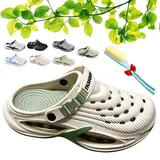 Donubiiu Classic Clog Gartenschuhe Damen Herren Sommer Hohl Latschen,Atmungsaktive rutschfeste Clogs Komfortabel und Sicher,Gartenlatschen herren Strand Pantoffeln 46-47 (F,36-37) - 47 EU
