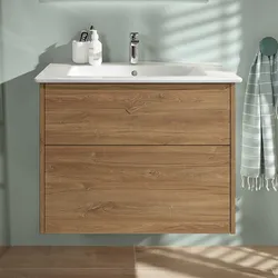 Villeroy & Boch Finero Waschtischunterschrank 80 cm mit Waschtisch, 2 Auszüge S00502DHR1, Badmöbel,