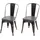 Mendler Esszimmerstuhl HWC-H10e Kunstleder schwarz-grau 2er Set