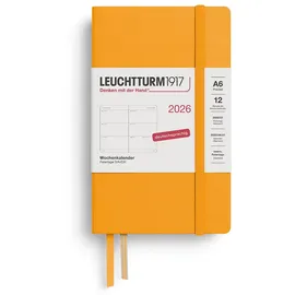 Leuchtturm1917 Wochenkalender Pocket A6 2026, 12 Monate, Rising Sun,