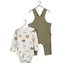 BLUE SEVEN Baby Set Body + Strampler Khaki, 68