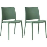 CLP 2er-Set Gartenstuhl Meton, oliv