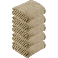 Wohndecke Fleece Wohndecke 5er-Pack "Amarillo", REDBEST, Fleece Uni beige|braun 150 cm x 200 cm