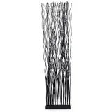 DESIGN DELIGHTS Weiden RAUMTEILER Wave Weidenholz, 170x40cm (HxB) | Paravent aus Weidenzweigen, Raumtrenner, Stellwand, Raum Trennwand | Farbe: schwarz