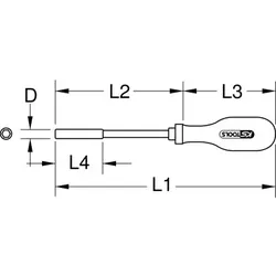 1/4" Bit-Schraubendreher mit Schutzisolierung und Magazin
