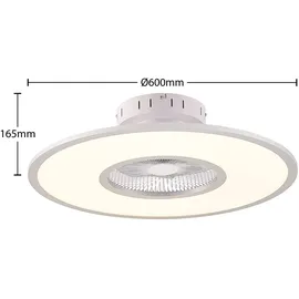 LINDBY Romea 0 cm Deckenventilator Silber