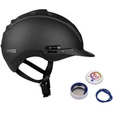 Casco Reithelm MISTRALL-2 schwarz L-XL (60-63cm) + MyStyle Wechselstreifen blau