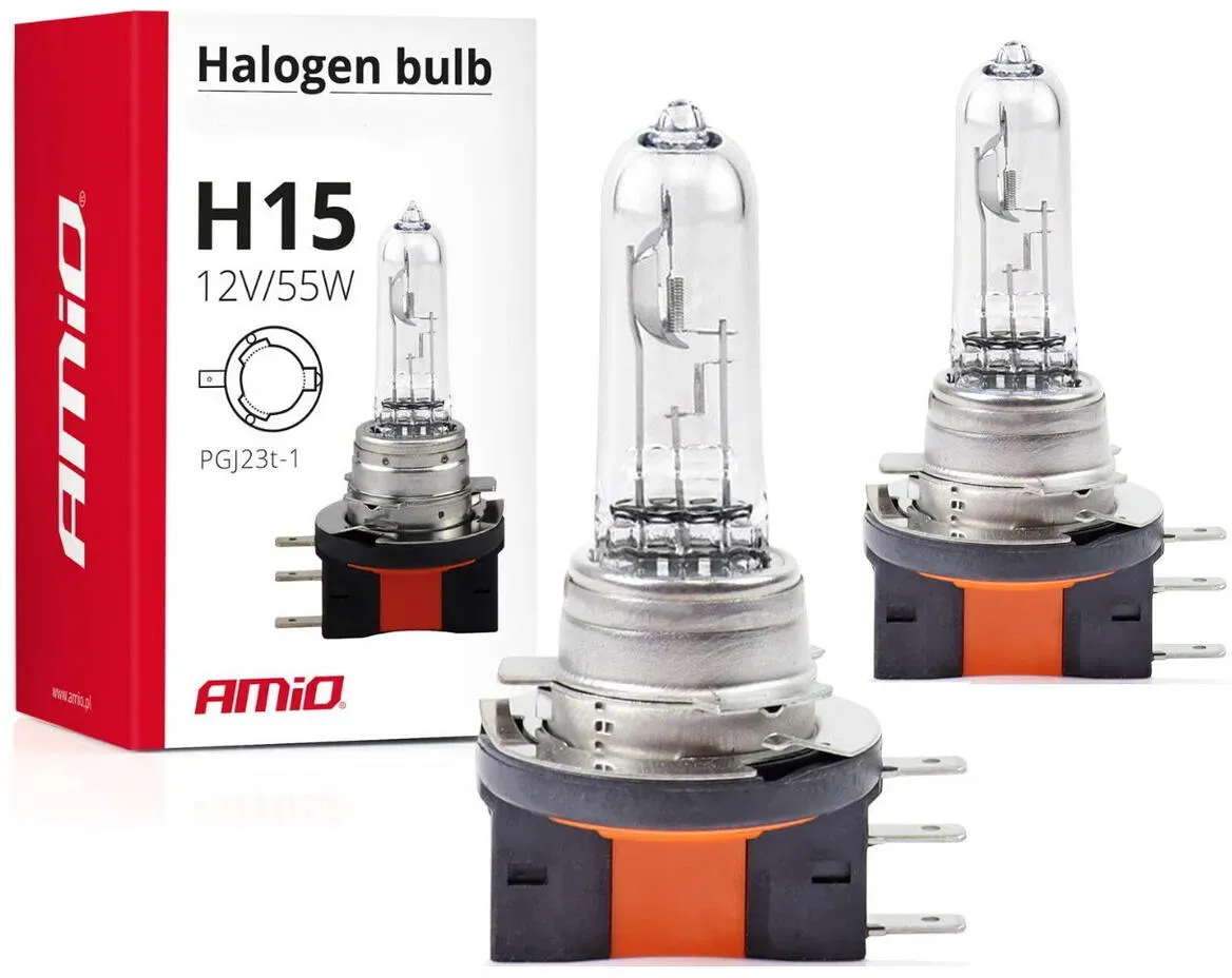 AMiO H15 Standard Halogen Lampen Tagfahrlicht + Fernlicht Duopack