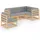 vidaXL Garten-Lounge-Set 5-tlg. grau Kiefer