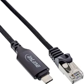 InLine USB-C auf RJ45 Adapter 2 m Schwarz