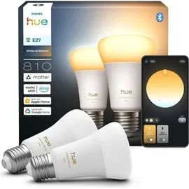 Philips LED-Birne 6W E27 810 lm warmweiß 2 St.