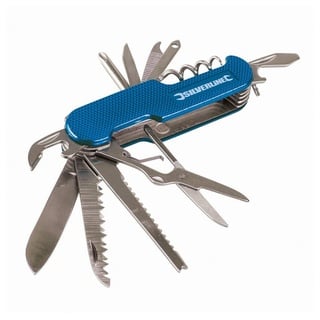 Silverline Tools Taschenmesser mit 14 Funktionen blau