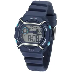 Digitaluhr SINAR, blau, Armbanduhren, Herren, Quarzuhr, Armbanduhr, Herrenuhr, Silikonarmband, digital, Monat, Tag