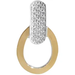 Ketten-Anhänger OSTSEE-SCHMUCK "Ostsee-Schmuck Anhänger Sunny Exklusiv Anhänger Sunny Exklusiv", weiß, Schmuckanhänger, Damen, 22 x 12mm, Silber 925 (Sterlingsilber), 1.2 g