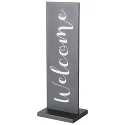 Dekoschild Welcome II Schwarz