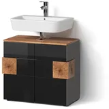 livinity Livinity® Waschbeckenunterschrank Tanaro, Anthrazit, 73.1 x 64 cm