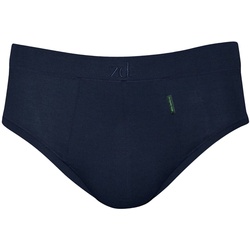 zd ZERO DEFECTS Herren Slip - "Mini", ägyptische Baumwolle, anatomisches Design, Unterhose, einfarbig Dunkelblau M