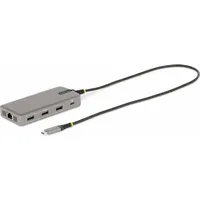 Startech StarTech.com USB-C Triple-Monitor Multiport Adapter, Dual 4K 60Hz + 4k 30Hz HDMI & DisplayPort, 3-Port 10Gbps USB Hub P (USB-C, 3 Ports), Dockingstation USB Hub, Grau