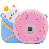 Kinderkamera, Digitalkamera für Kinder, 1080P HD Doppelobjektiv und 2 Zoll Anti Blaulicht Bildschirm Kleinkindkamera, Augenschützende Kinder Selfie Videokamera, (Blue)