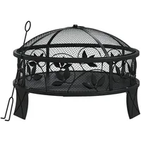 vidaXL Feuerschale Ø 50 cm Schwarz