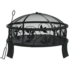 vidaXL Feuerschale Ø 50 cm Schwarz