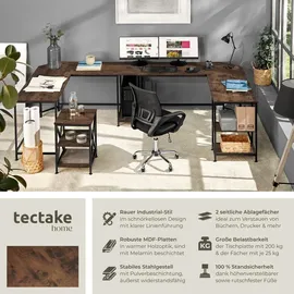 Tectake tectake® Schreibtisch Hamilton 138 x 138 x 75,5 cm
