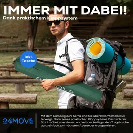 24move Campingstuhl Faltstuhl Grün 2 St.