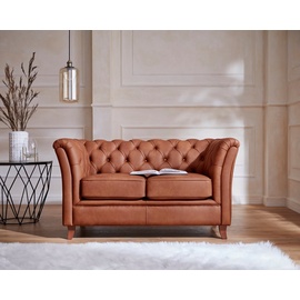 Home Affaire Chesterfield-Sofa »Reims«, mit echter Chesterfield-Knopfheftung, hochwertige Verarbeitung braun