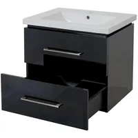 MCW Premium Waschbecken + Unterschrank MCW-D16, Waschbecken Waschtisch, hochglanz