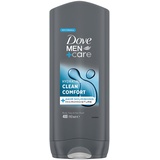 Dove Dove, Men+Care Clean Comfort, 3-in-1 Feuchtigkeitsspendender Körper, Gesicht und Haar, mit MicroMoisture-Technologie, spendet 24 Stunden Feuchtigkeitsaufnahme, 400 ml