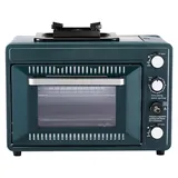 Vevor Outdoor Ofen 2 in 1 tragbarer Campingofen, einstellbare Feuerrate, 60-Minuten-Timer, winddicht, mit Grillrost und Bratblech, für Campingausrüstung Picknick im Garten Kochen im Freien