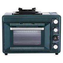 Vevor Outdoor Ofen 2 in 1 tragbarer Campingofen, einstellbare Feuerrate, 60-Minuten-Timer, winddicht, mit Grillrost und Bratblech, für Campingausrüstung Picknick im Garten Kochen im Freien
