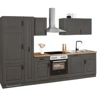 WIHO KÜCHEN Küchenzeile Erla 310 cm grau