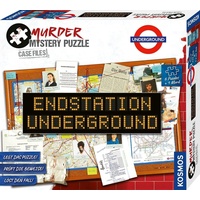 Kosmos 682170 Murder Mystery Puzzle Endstation Underground, Erlebnispuzzle, Puzzle Meets Crime, alleine oder im Team, ab 16 Jahren, mehrere Puzzles, zahlreiche Beweisstücke, Krimi Spiel