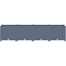 vidaXL Hochbeet 160 x 40 x 34,9 cm Grau