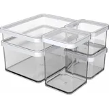 Rotho Vorratsdose transparent 26,0 x 21,0 x 15,5 cm 1 l 5-teiliges Set