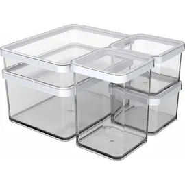 Rotho Vorratsdose transparent 26,0 x 21,0 x 15,5 cm 1 l 5-teiliges Set