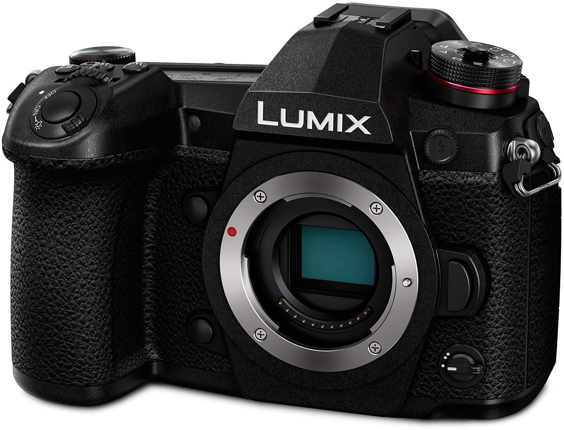 Panasonic DC-G9EG-K Lumix G Systemkamera (20 MP, 4K/6K, Dual I.S., OLED-Sucher, WiFi, Staub und Spritzwasserschutz, schwarz)