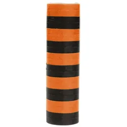 1 Rolle Papier Luftschlangen orange schwarz Halloween | schwer entflammbar