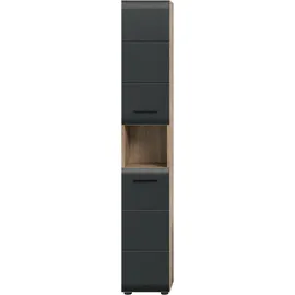 WELLTIME Stauraumschrank Florenz 30 x 185 x 30 cm Schwarz