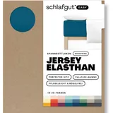 schlafgut Easy Jersey Elasthan Boxspring 90 x 200 - 100 x 220 cm petrol deep